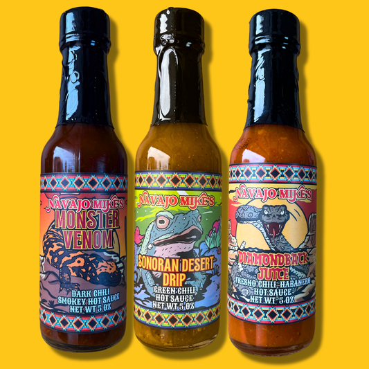 Hot Sauce 3 Pack "Diamondback Juice" "Sonoran Desert Drip" "Monster Venom"